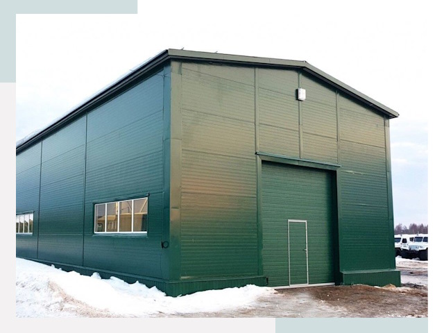 Двускатные ангары в Ростове