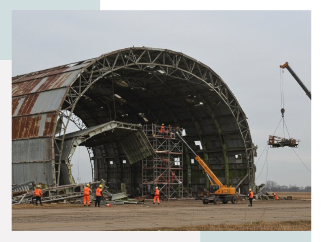 Демонтаж ангаров в Ростове